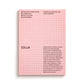 Bloc de notas de 100 páginas de papel rosa con cuadrícula