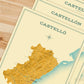 Mapa de la provincia de Castelló en diferentes idiomas
