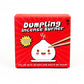 Caja roja del quemador de incienso de cerámica con forma de dumpling con carita adorable y platito