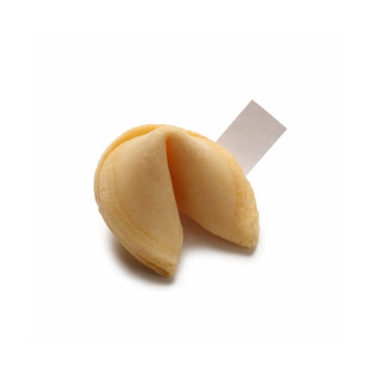 galleta de la fortuna con un mensaje, aforismo o profecía sobre tu futuro
