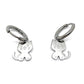 Aretes con pendientes de gatos plateados